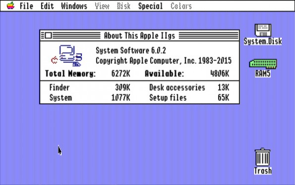  Apple IIGS: The first operating system update in 22 years is here. (Screenshot: callapple.org) 