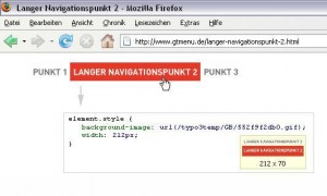 Ein barrierefreies grafisches Menü mit TypoScript: GTMENU