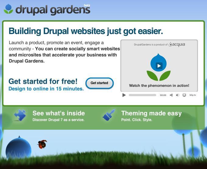 Drupal-Einstieg leicht gemacht: Mit Drupal Gardens im Handumdrehen zur gehosteten Website