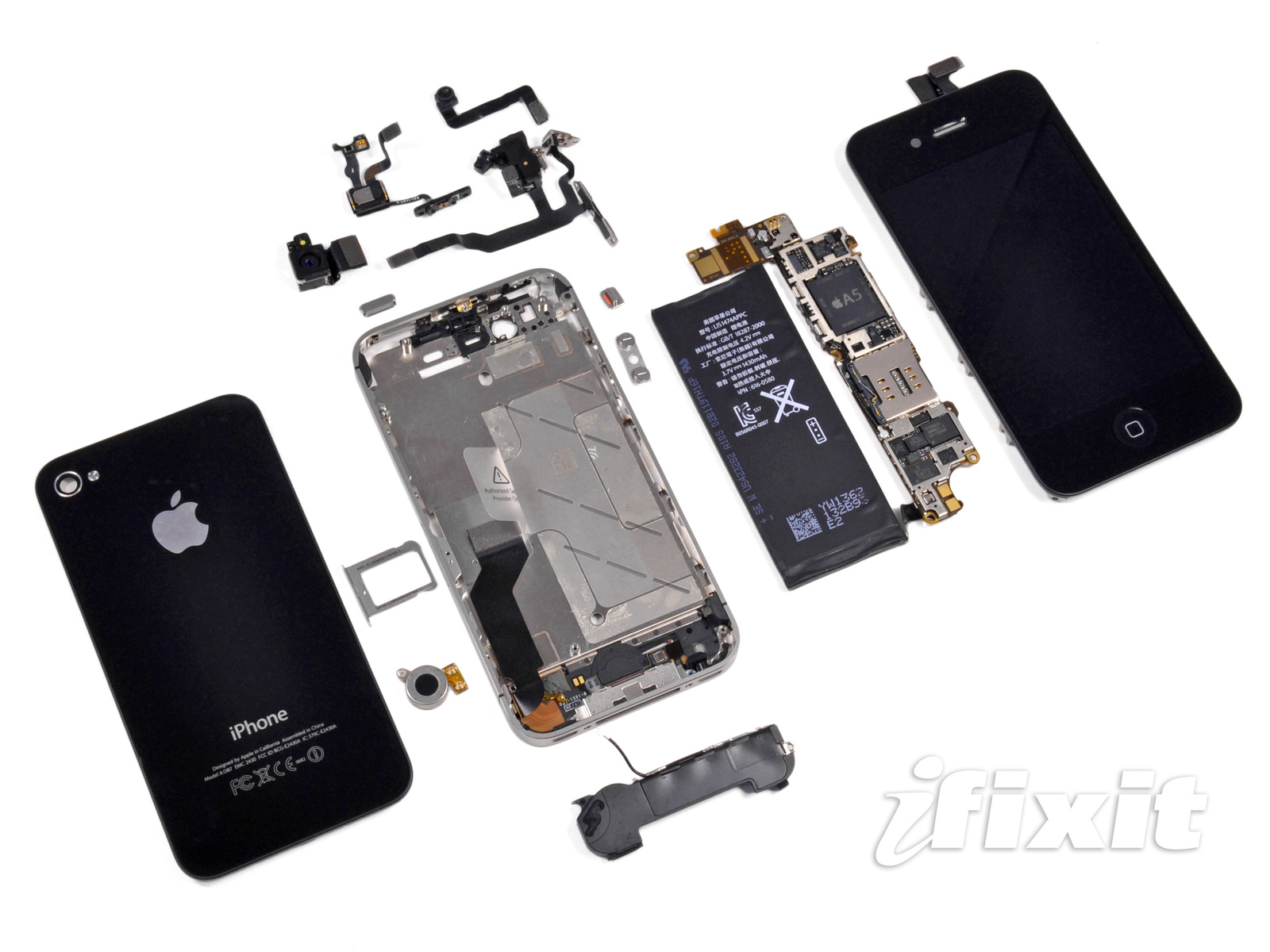 iPhone 4S in Einzelteile zerlegt