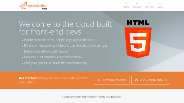 Aerobatic ist ein Cloud-Hoster für Single-Page-Apps. (Screenshot: aerobatic.io)