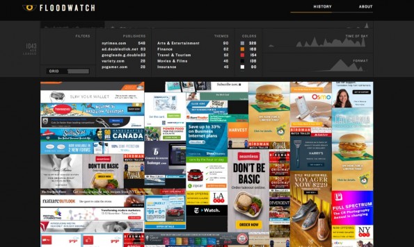 Floodwatch: Die Chrome-Erweiterung zeigt euch, welche Werbung ihr angezeigt bekommt. (Screenshot: Floodwatch)