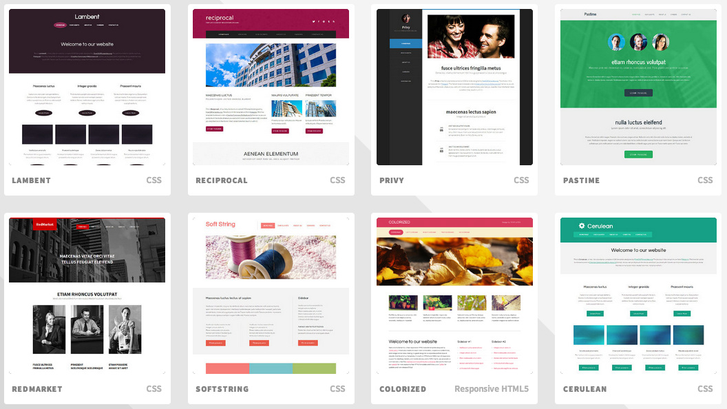 Templated: 844 kostenlose Website-Templates unter CC-Lizenz