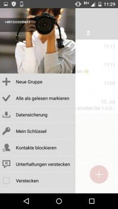 Secure Chat: Messaging-App für Android-Smartphones. (Screenshot: G Data/Google)