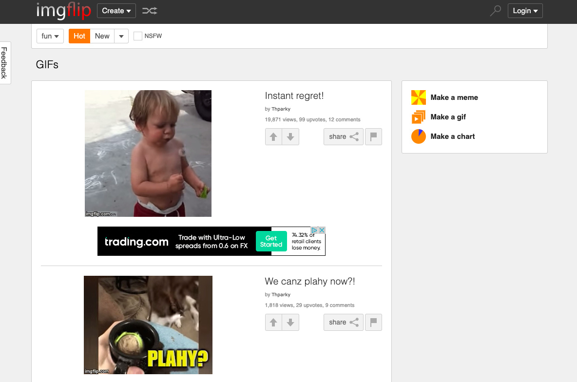Imgflip verfügt über einen webbasierten GIF-Editor. (Screenshot: Imgflip)