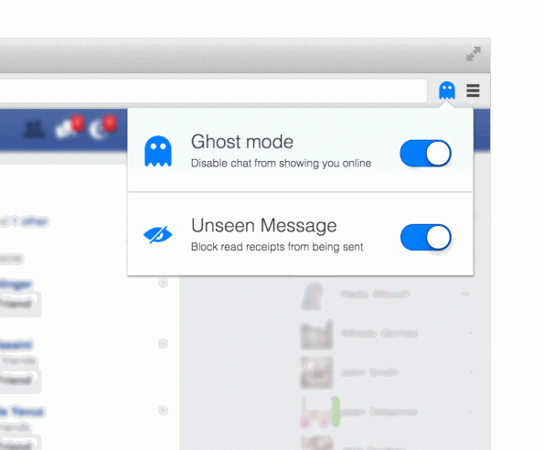 Ghost for Chat macht dich komplett unsichtbar im Facebook-Chat – selbst wenn du schreibst und liest. (Grafik: Ghost for Chat)