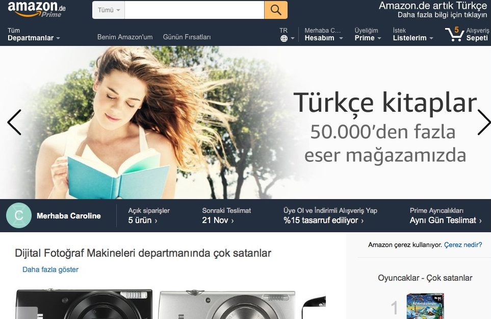 Amazon.de spricht jetzt türkisch und liefert kostenfrei in die Türkei