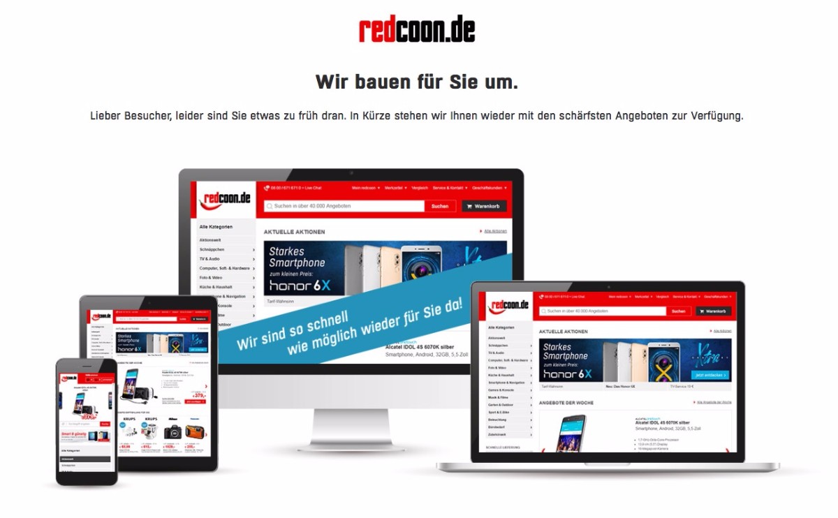 Redcoon komplett offline: Marke von Media-Markt-Saturn wird radikal umstrukturiert