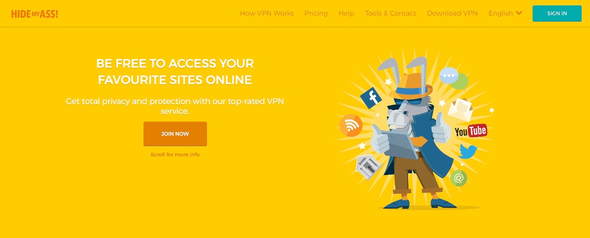Einer der bekanntesten Anbieter auf dem VPN-Markt dürfte Hide my ass sein, allerdings werden auch hier Verbindungsdaten gespeichert. (Screenshot: hidemyass.com)
