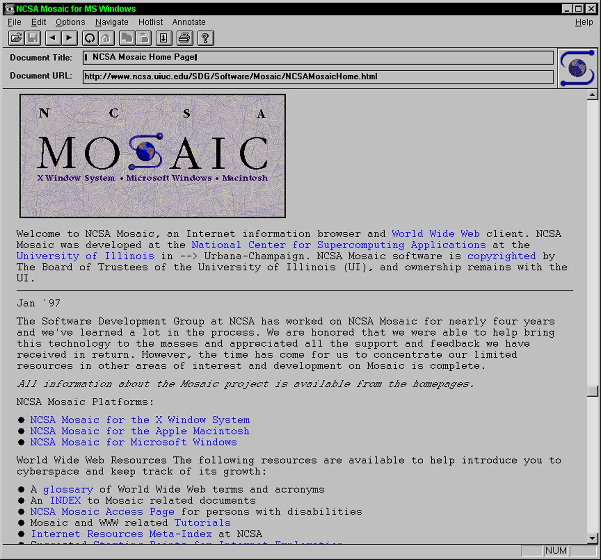 Mosaic Browser: Die Revolution des Internets begann vor 25 Jahren
