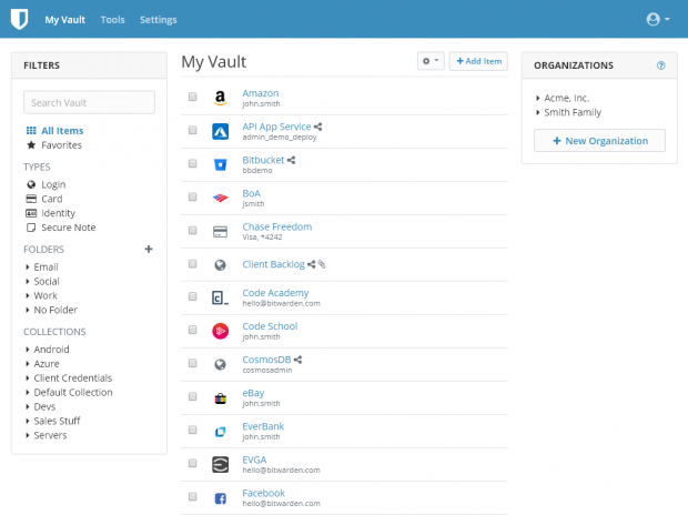 Die Webversion von Bitwarden hat ein Update auf Version 2.0 bekommen. (Screenshot: Bitwarden)