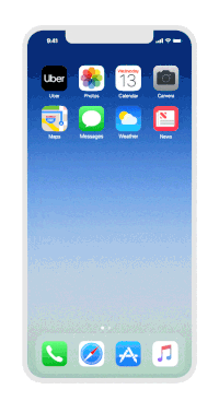 Die Uber-App mit dem neuen Logo. (Animation: Uber)