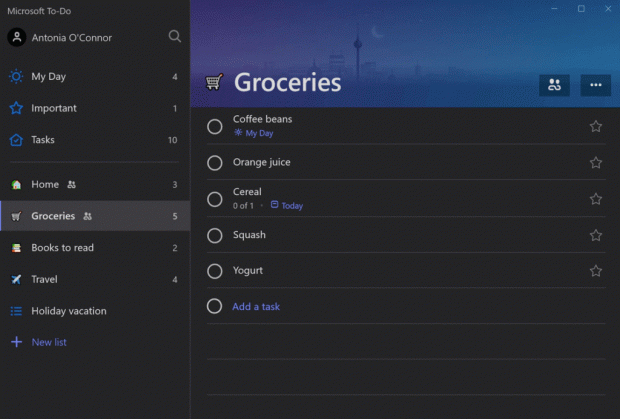 Mit Microsofts To-Do könnt ihr im Handumdrehen einer Aufgabe einen festen Termin zuordnen. (Bild: Microsoft)