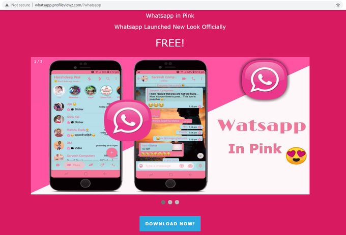 Nicht installieren! Pinke Whatsapp-Version ist Malware, warnt ein Sicherheitsforscher