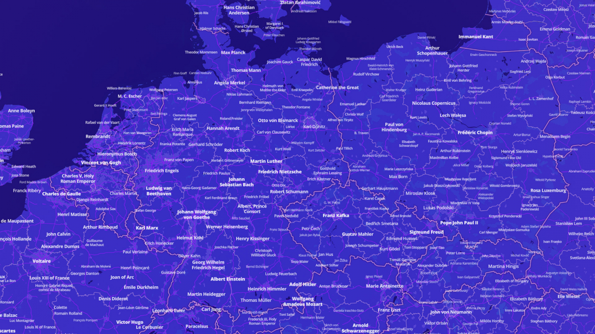 Finde den bekanntesten Mensch deiner Stadt – mit dieser interaktiven Karte