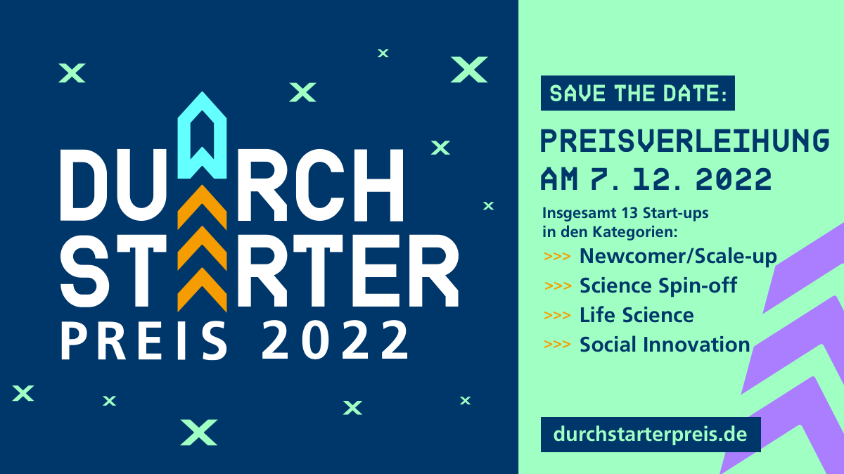 DurchSTARTer-Preis 2022: Niedersachsen feiert seine Startups 