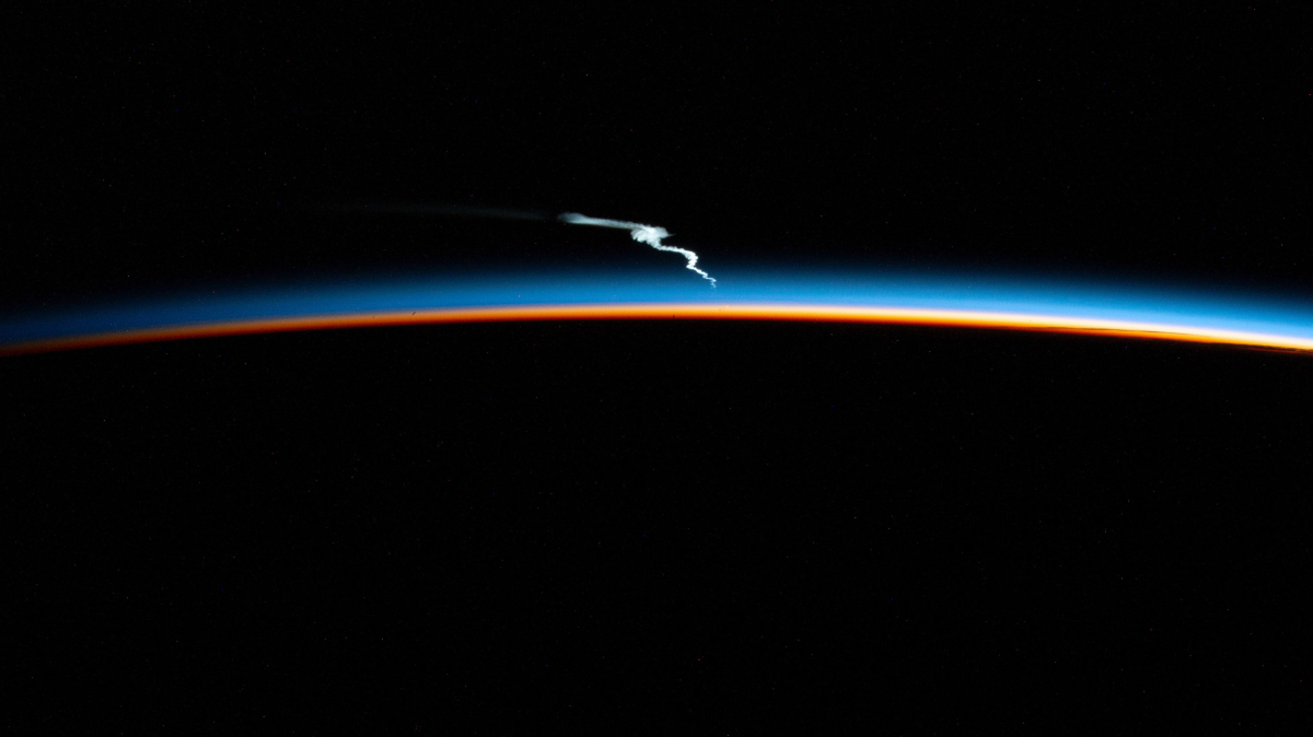 HD-Fotos zeigen Raketenstart aus der Perspektive der ISS