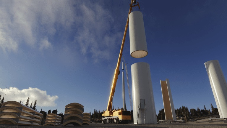 The world’s largest wooden wind turbine tower will go into operation in 2023