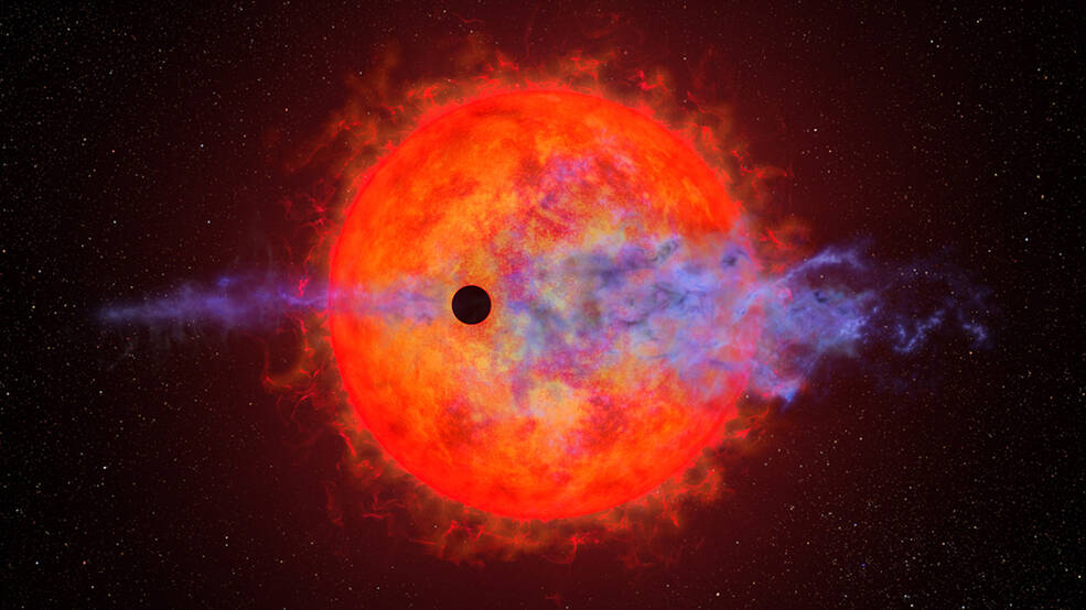Stern bläst Planeten die Atmosphäre weg